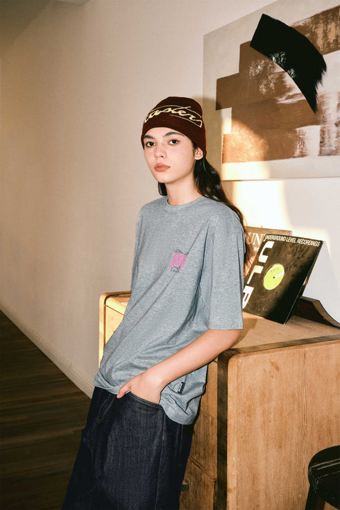 Letter Round Neck T-shirt 230g Heavy Cotton